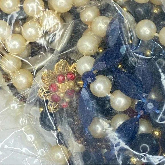 Jewelry Lot 1.6lb+ Mixed Vintage Modern Necklace Bracelet Craft Junk Jewelry - Picture 2 of 11